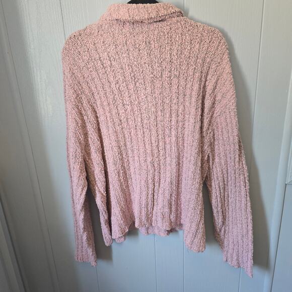 United Knitwear Pink Turtleneck Sweater XL – Textured, Cozy, Vintage USA - Picture 6 of 6